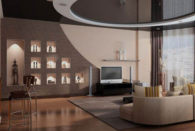 внутренний дизайн гостиной комнаты