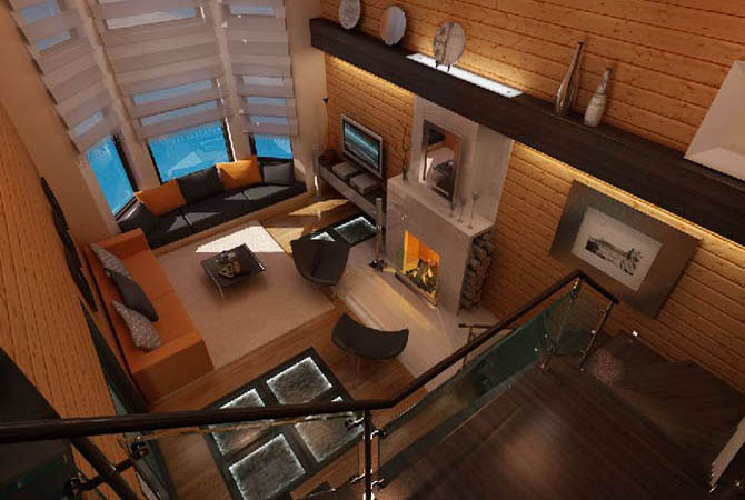 проект дизайна интерьера гостиной в квартире